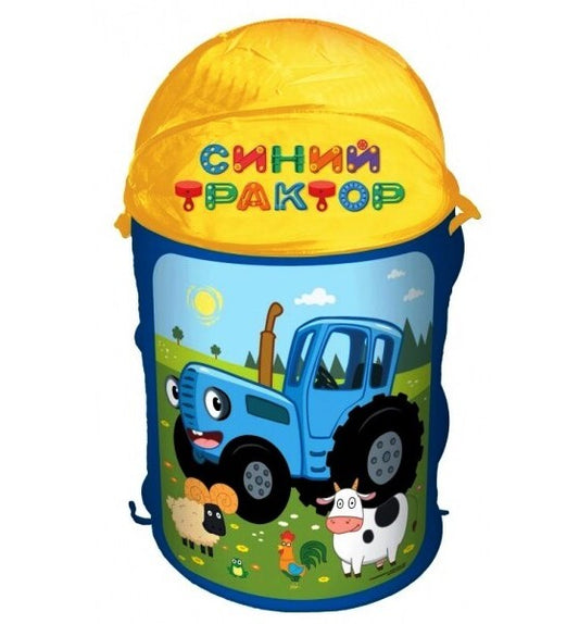 Корзина для игрушек Синий Трактор 43*60см в пак. "Играем вместе" в кор.24шт