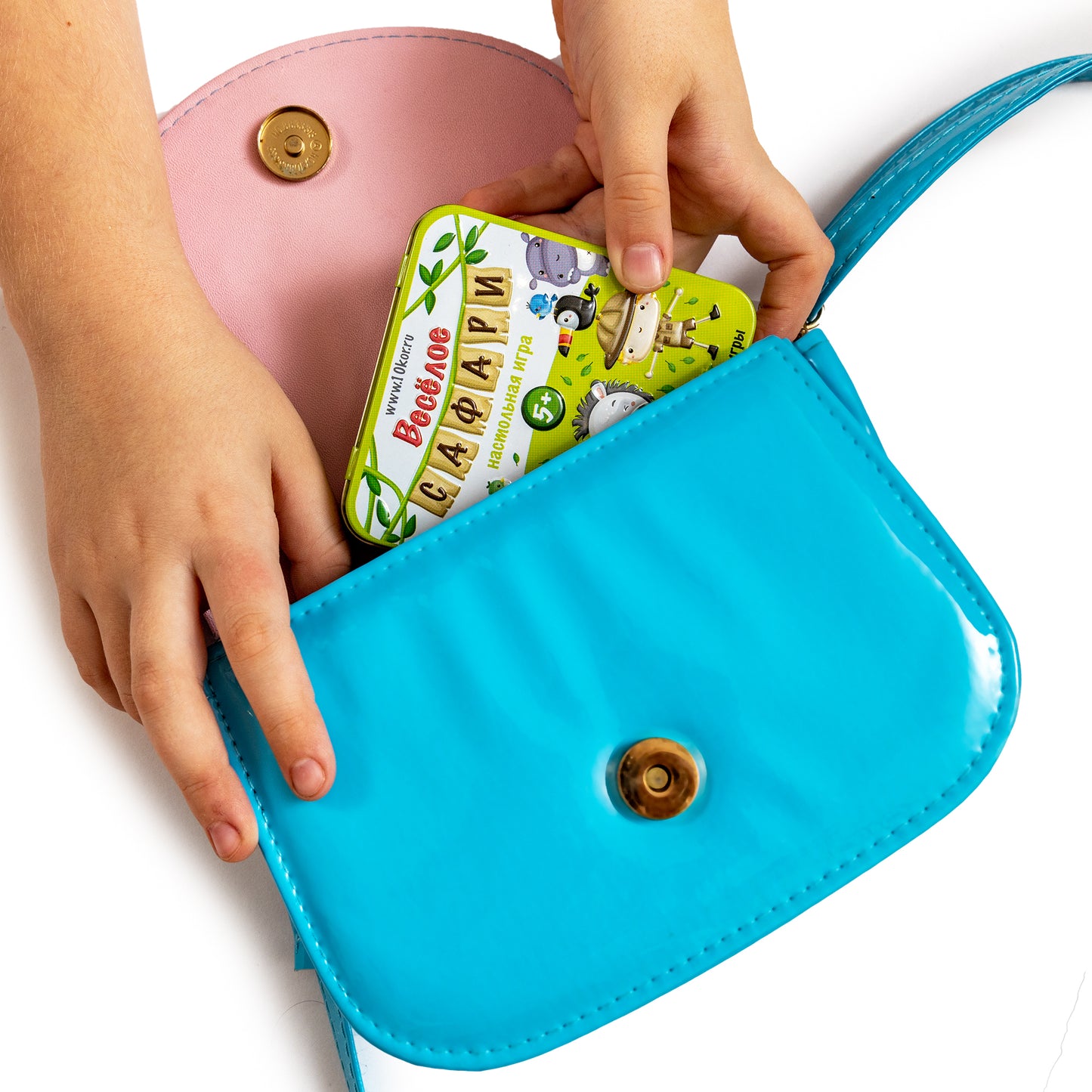 ИГРА НАСТОЛЬНАЯ "ВЕСЕЛОЕ САФАРИ" (ЖЕСТЯНАЯ КОРОБОЧКА) в кор.42шт