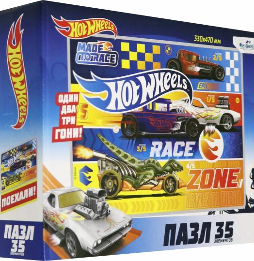 Hot Wheels.Пазл-35гиг. Gonka, 05855