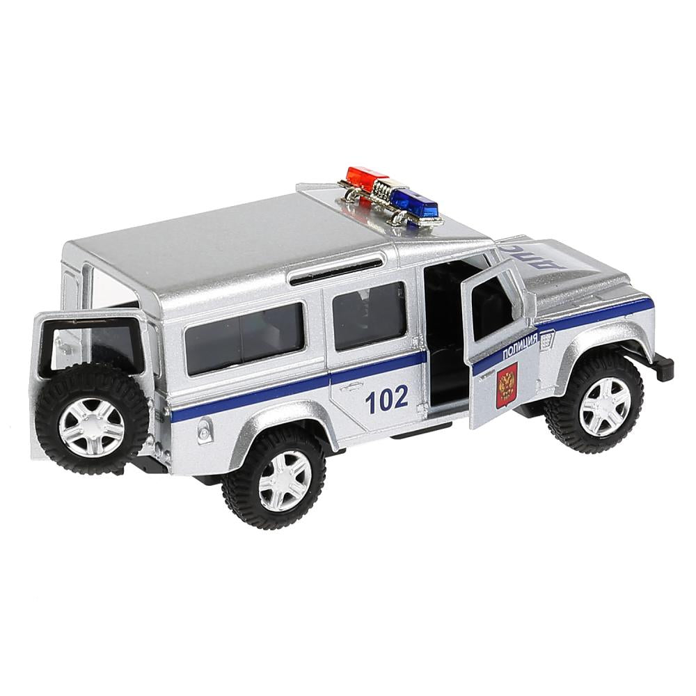 Machine en métal pour LAND ROVER DEFENDER ПОЛИЦИЯ 12 cm, dv, sac, in, cor. Parc technologique dans le cor.2*36шт