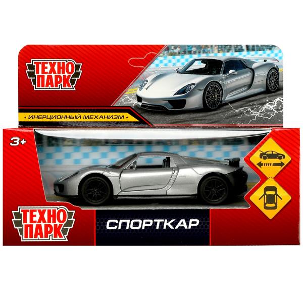 Technoparc. Machine métallique "Сportcard" 12 cm, double, bagage. инерц, кор. Art.2110598-R