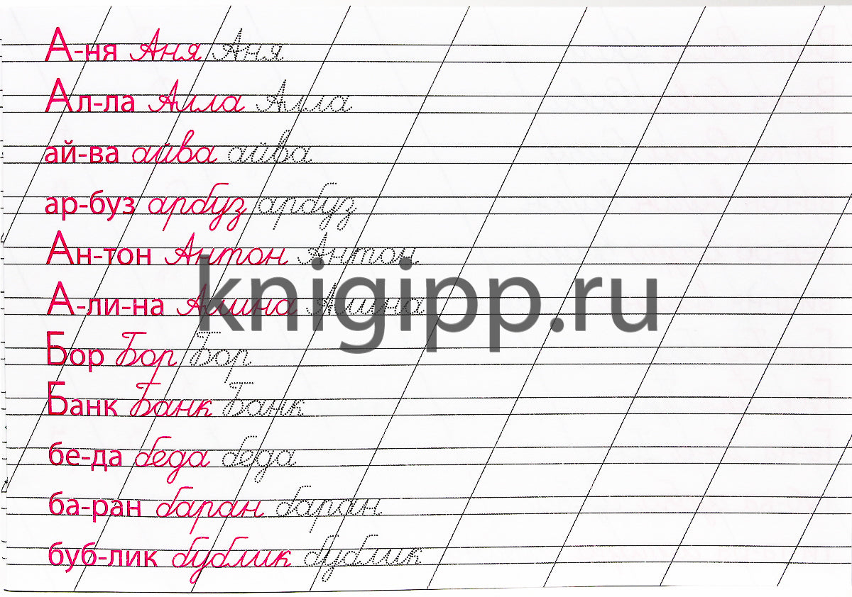 КАЛЛИГРАФИЧЕСКАЯ ПРОПИСЬ А5. album. ПИШЕМ СЛОВА
