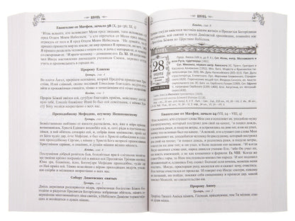 Православный календарь на 2025 год с Евангельскими чтениями, тропарями и кондаками на каждый день года