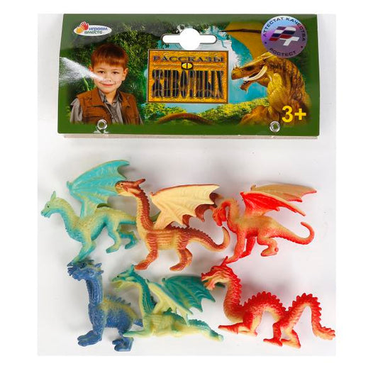 PH16180617 ДРАКОНЫ "ИГРАЕМ ВМЕСТЕ" 6 АСС. 3" В ПАКЕТЕ С РУСС. ХЕДЕРОМ, НАБОР в кор.48шт