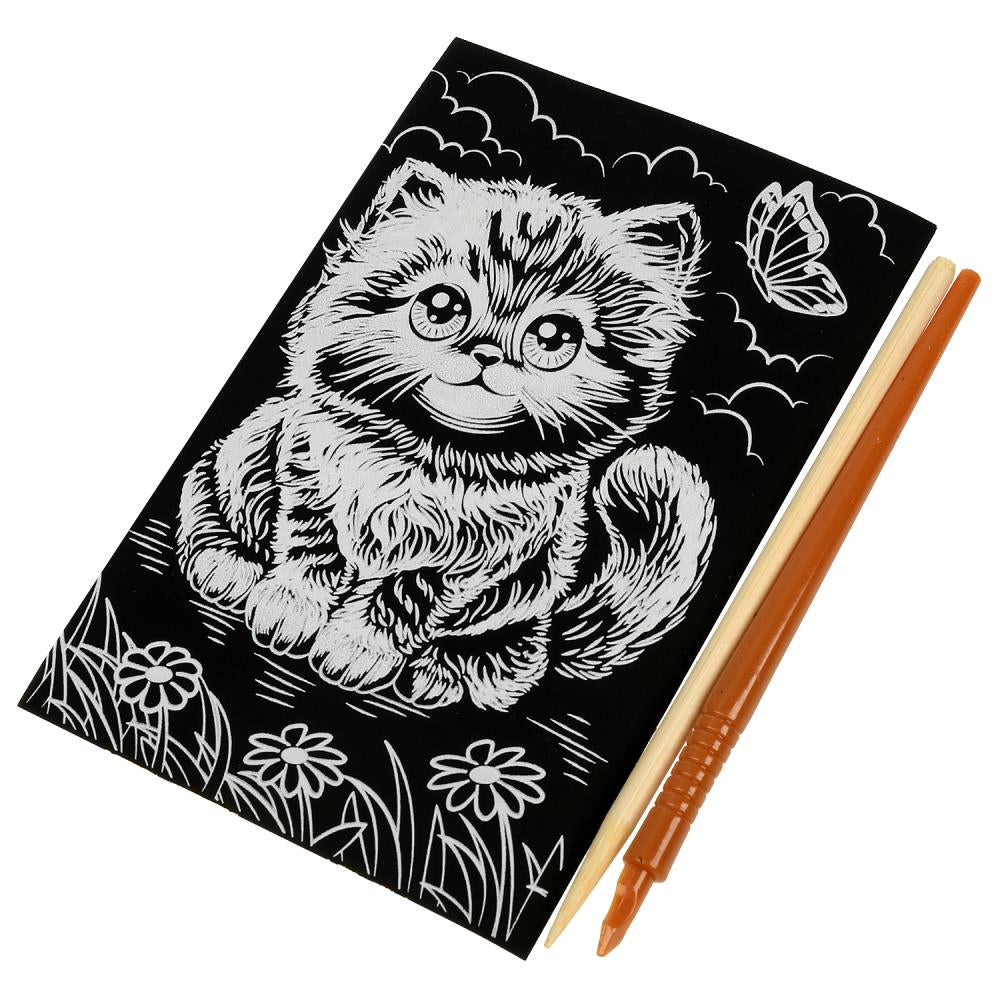 Гравюра 10*15 см золото кошечка МУЛЬТИ АРТ в кор.200шт