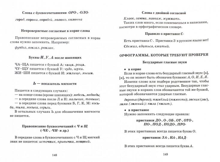 Справочник для младших школьников.Математика.Русский язык.Чтение.Окружающий мир