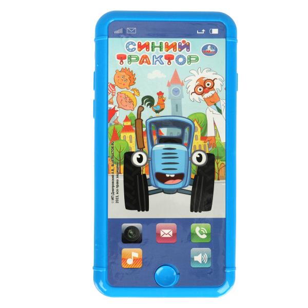 Téléphone musical СИНИЙ ТРАКТОР avec tracteur 25 pièces, prix, prix. Умка в кор.180шт
