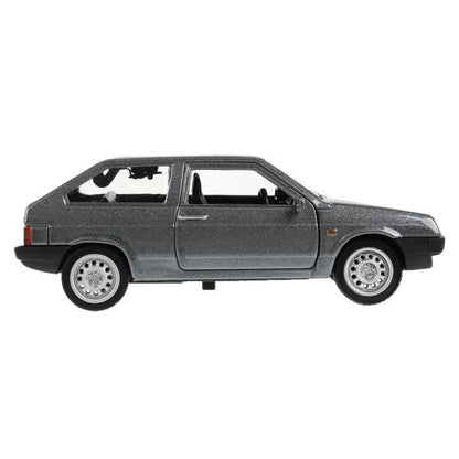 Машина металл LADA-2108 "СПУТНИК" длина 12 см, двери, багаж, серый, в кор. Технопарк в кор.2*36шт