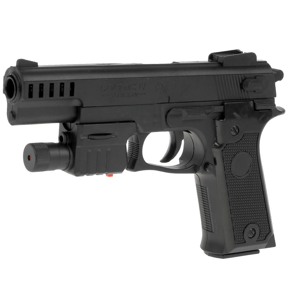 Pistolet (п) avec laser. прицелом, с пульками 138 в пак. dans le cor.2*120шт