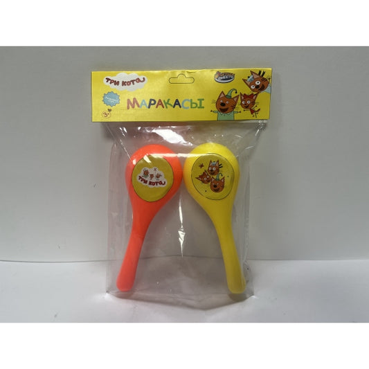 Маракасы ТРИ КОТА пакет с хедером 11*19*4 см ИГРАЕМ ВМЕСТЕ в кор.2*288шт