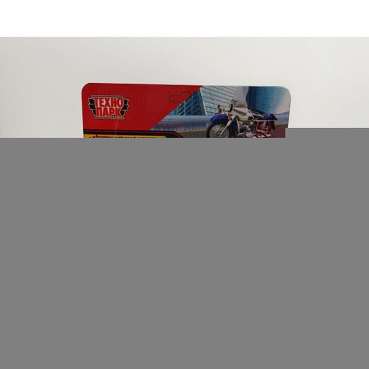 Технопарк. Мотоцикл "Полиция" с коляской 13 см, металл, свет-звук, белый, арт.SIDEMOTO-13SLPOL-WH