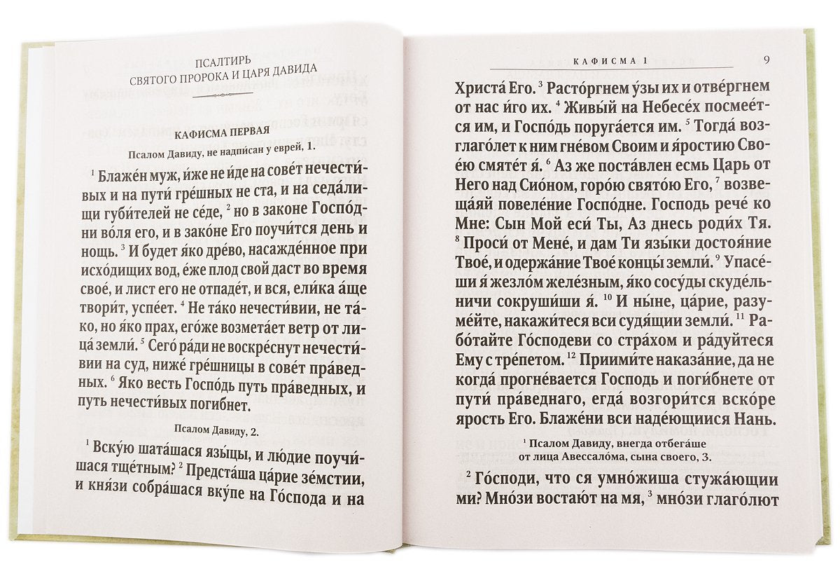 Псалтирь святого пророка и царя Давида (крупным шрифтом) (бледно желто-зеленый)