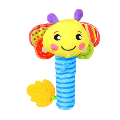 Текстильная игрушка погремушка - пищалка, бабочка на блист. Умка в кор.250шт