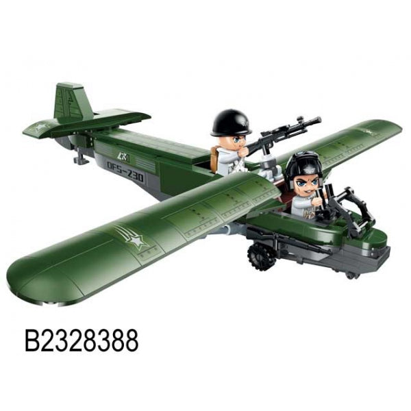 Конструктор пласт. самолет с фигурками, 234дет. в кор. в кор.32шт