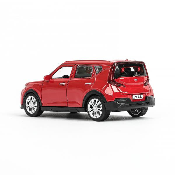 Машина металл KIA soul длина 12 см, двери, багаж., инерц, красный, кор. Технопарк в кор.2*36шт