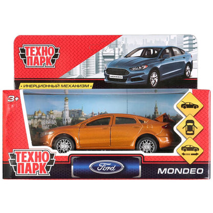 Le véhicule en métal FORD MONDEO, d'une durée de 12 cm, s'ouvre à l'extérieur, est équipé d'un moteur, d'une pièce de monnaie. Parc technologique dans le cor.2*36шт