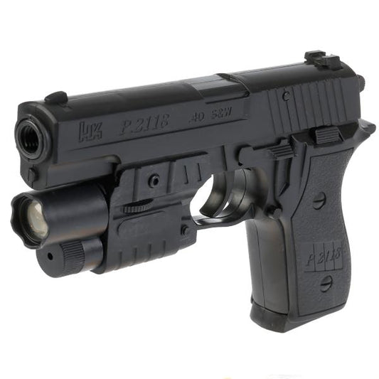 Пистолет (п) с лазер. прицелом, с фонариком, с пульками K2119 в пак. в кор.2*84шт