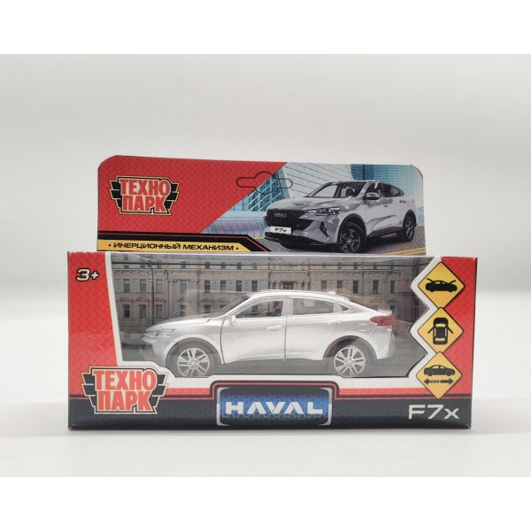 Машина металл haval f7x 12 см, инерц, двери, багаж., серебристый Технопарк