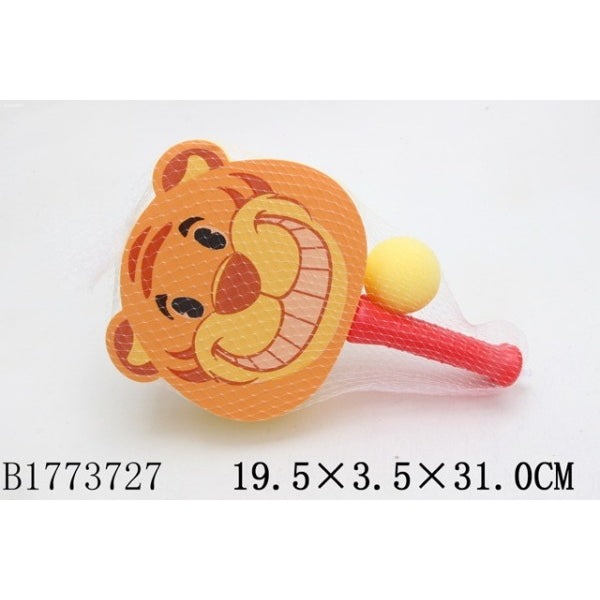 1773727 291084 Набор ракетки детские Тигренок, объемн.EVA, мяч в сетке в кор.2*36шт