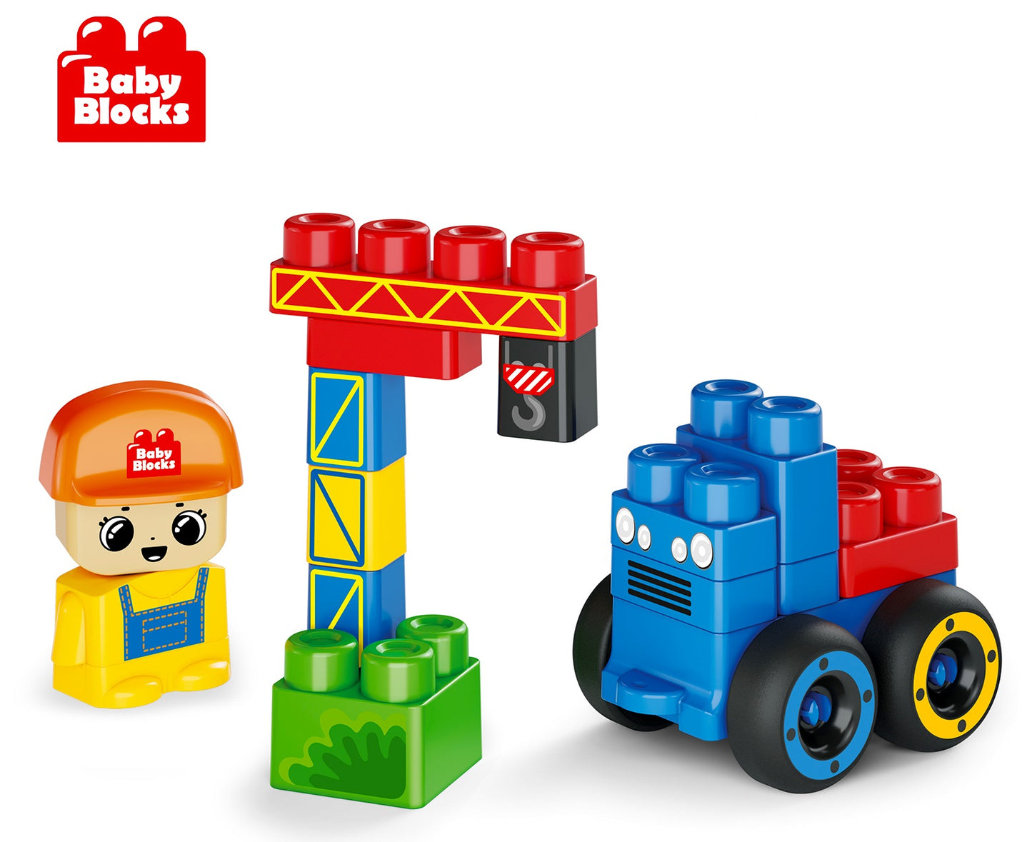 Конструктор пластиковый На стройке 21 деталь Baby Blocks