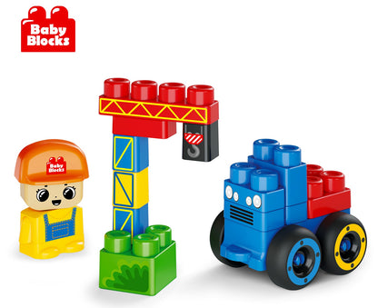 Конструктор пластиковый На стройке 21 деталь Baby Blocks
