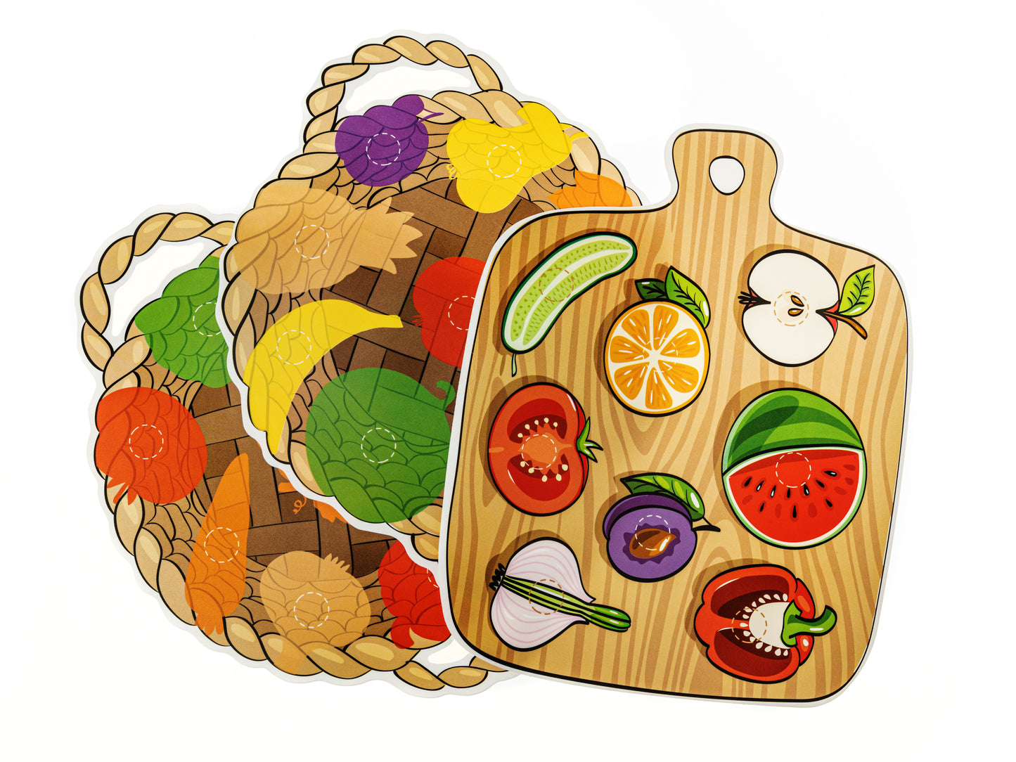 Пластик на липучках "Фрукты и овощи" 10KOR PLASTIC