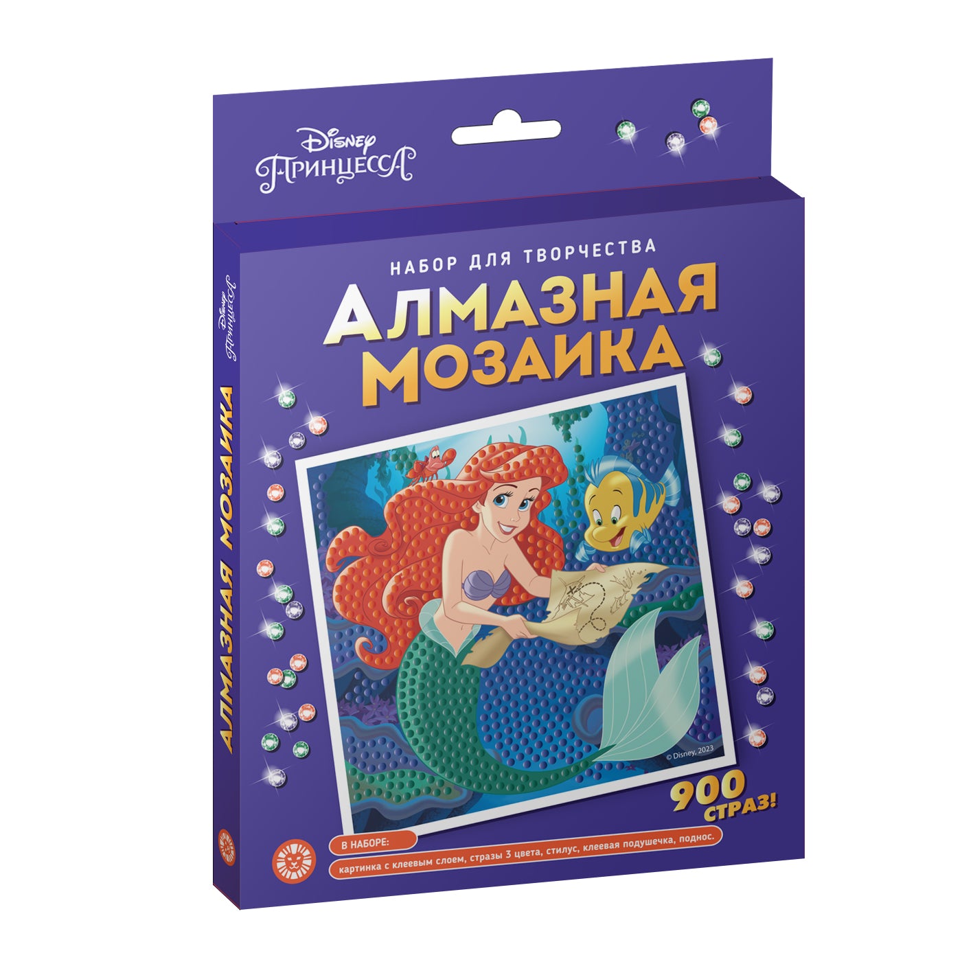 Принцесса Disney (Ариэль). Набор для творчества «Алмазная мозаика».