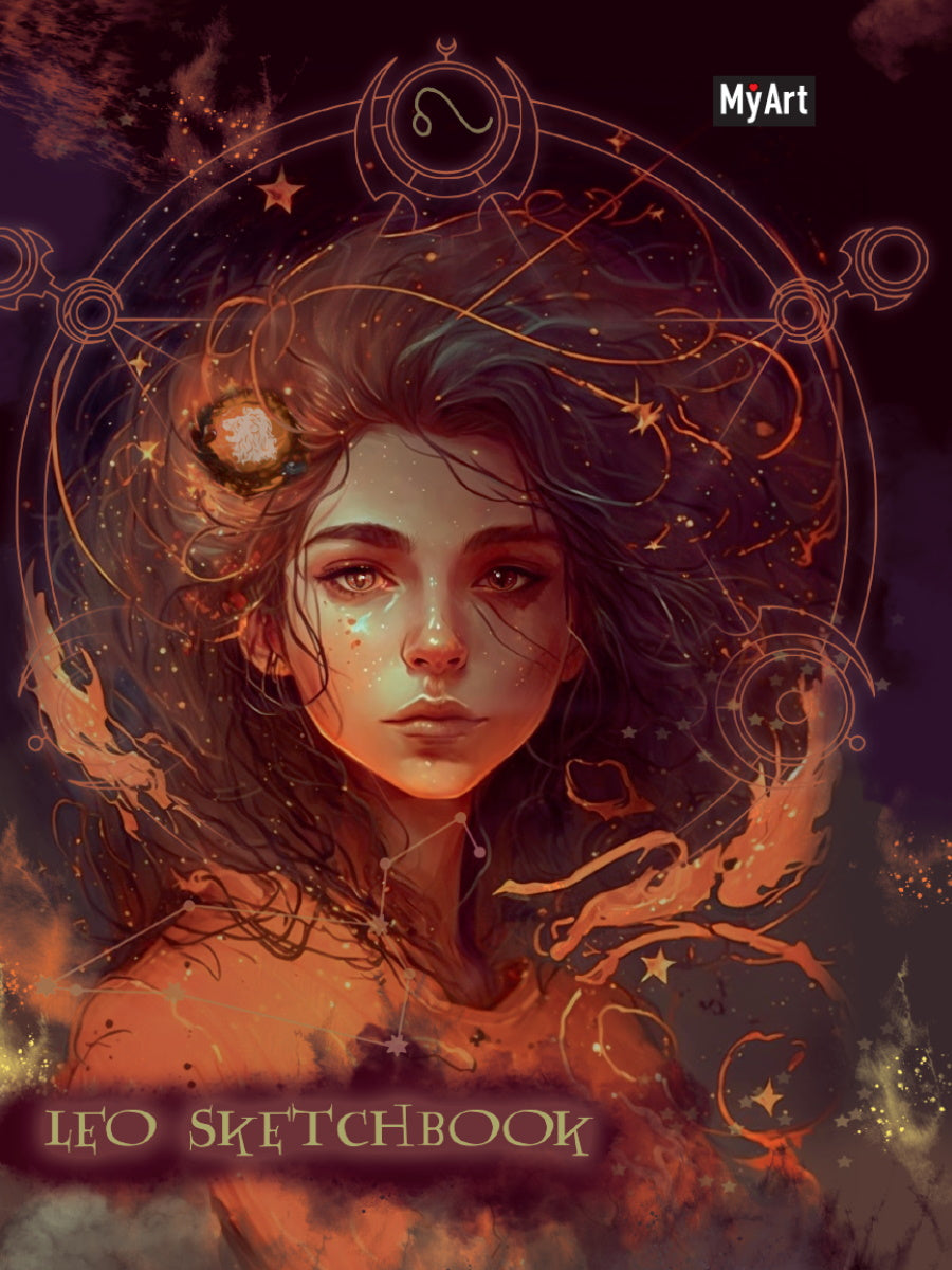 Mon Art. СКЕТЧБУК "ЗНАКИ ЗОДИАКА" ЛЕВ