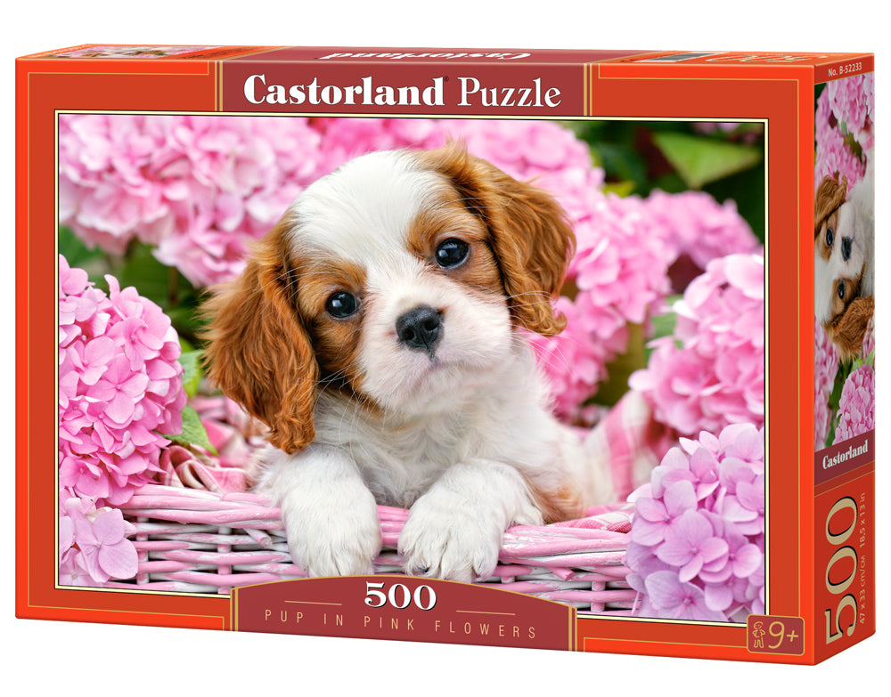 Paquets Castorland "Щенок в цветах" 500 éléments chaque