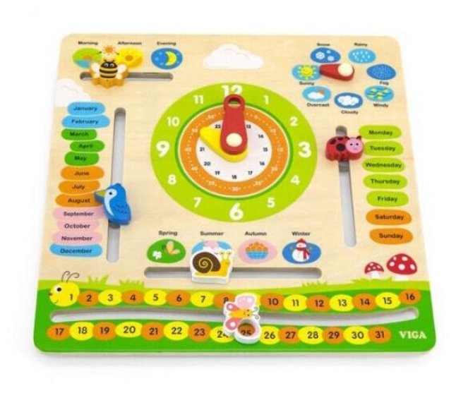 VIGA. 44538 Игровой модуль "Календарь" (часы,вр года и суток,число,месяц,день недели,погода)