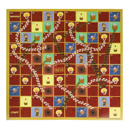 Домовенок Кузя. Настольная игра-квадрат. 40 cartes. 4 heures. 250х250х55 mm. Умные игры в кор.10шт
