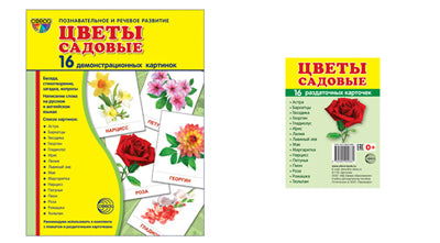 *Комплект. Дем. картинки СУПЕР Цветы садовые (2 формата: 173х220 и 63х87) / ВБ