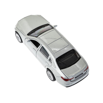 Машина металл MERCEDES-BENZ classe s v223 12см,дв,багаж,инер,серебристый,кор. Parc technologique dans le cor.2*36шт