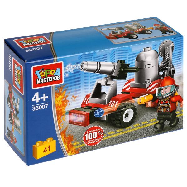 Город мастеров. Constructeur art.35007-R "Пожарник на машине" 41дет.