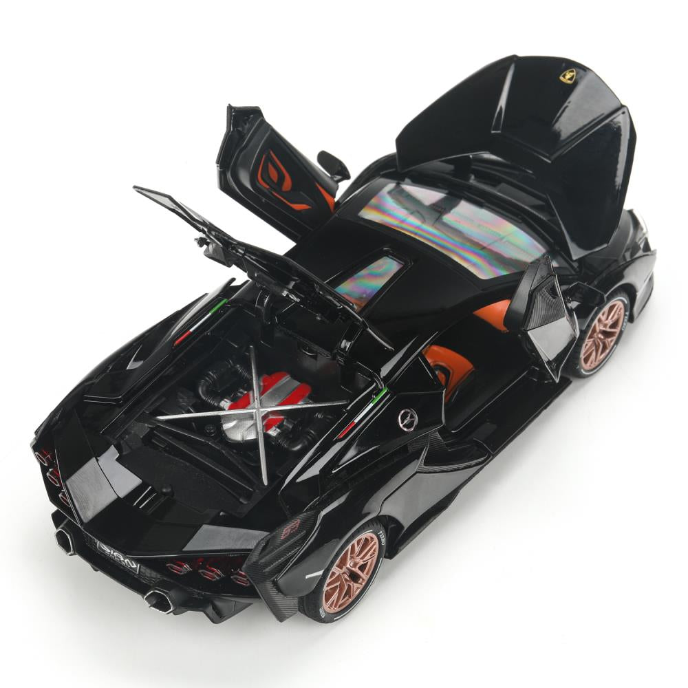 Machine en métal noir pour Lamborghini Sian, 20,8 cm, double, sac, carrosserie, parc technologique, cor.18