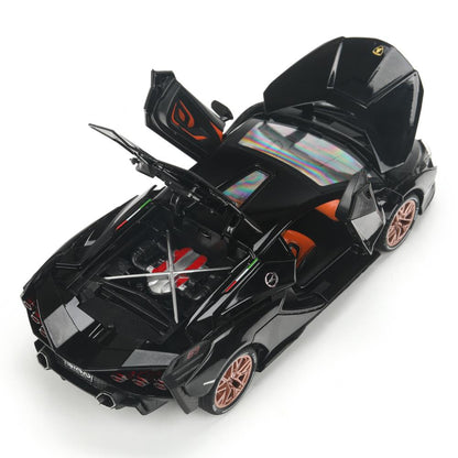 Machine en métal noir pour Lamborghini Sian, 20,8 cm, double, sac, carrosserie, parc technologique, cor.18