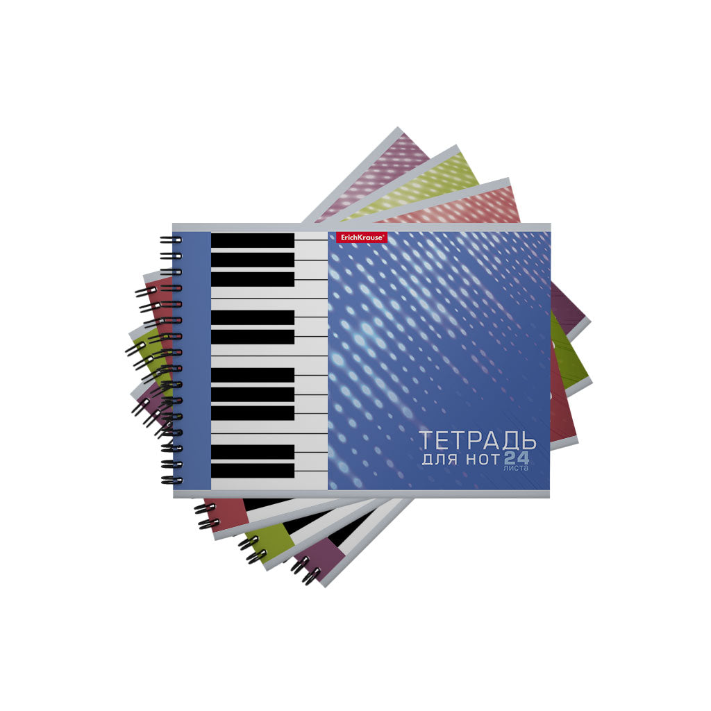 ErichKrause® Pièce pour note sur spirale A5, 24 listes, orientation générale art.54309