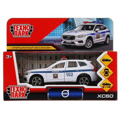 Machine en métal "volvo xc60 r-desing police" 12 cm, environ 2 x 36 pouces