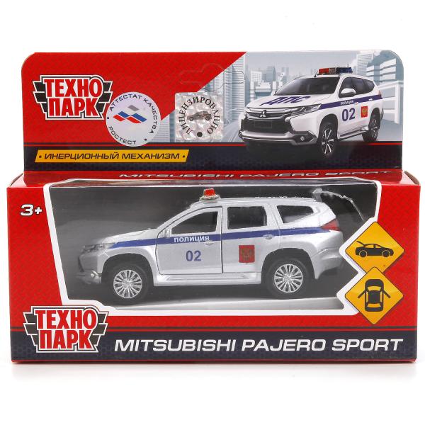 PAJERO-S-POLICE 243677 МАШИНА "ТЕХНОПАРК" МЕТАЛЛ. ИНЕРЦ. "MITSUBISHI PAJERO SPORT" ПОЛИЦИЯ 12СМ В