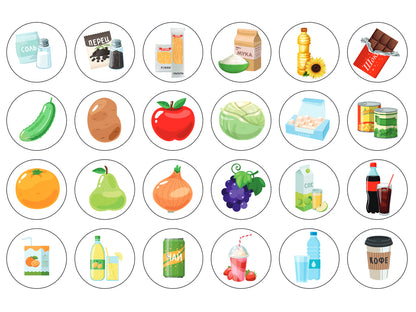 Лото с деревянными фишками "В магазин за продуктами" Baby Toys