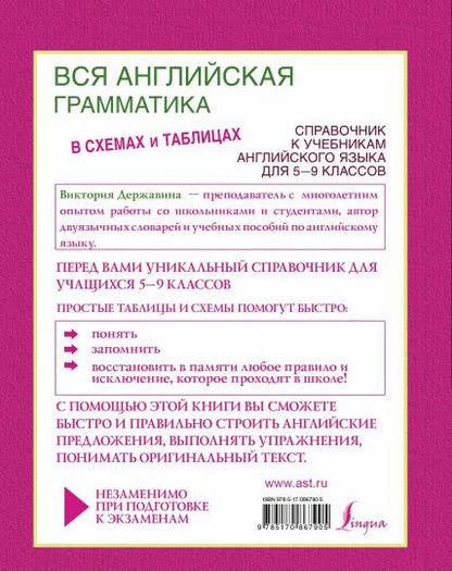 Вся английская грамматика в схемах и таблицах: справочник для 5-9 классов