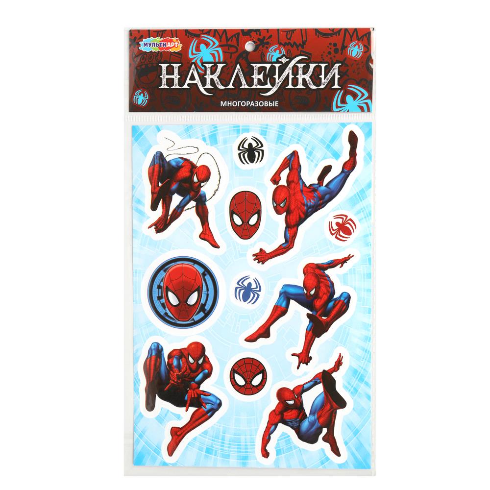 Наклейки бумажные, а5, спайдер МУЛЬТИ АРТ в кор.500шт