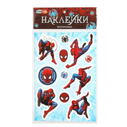 Наклейки бумажные, а5, спайдер МУЛЬТИ АРТ в кор.500шт