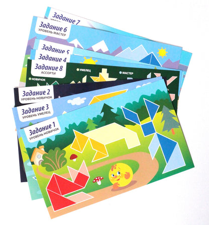 ИГРА НАСТОЛЬНАЯ "ТАНГРАМ МАГНИТНЫЙ С ЗАДАНИЯМИ". СЕРИЯ МАГНИТНЫЕ ИСТОРИИ в кор.14шт