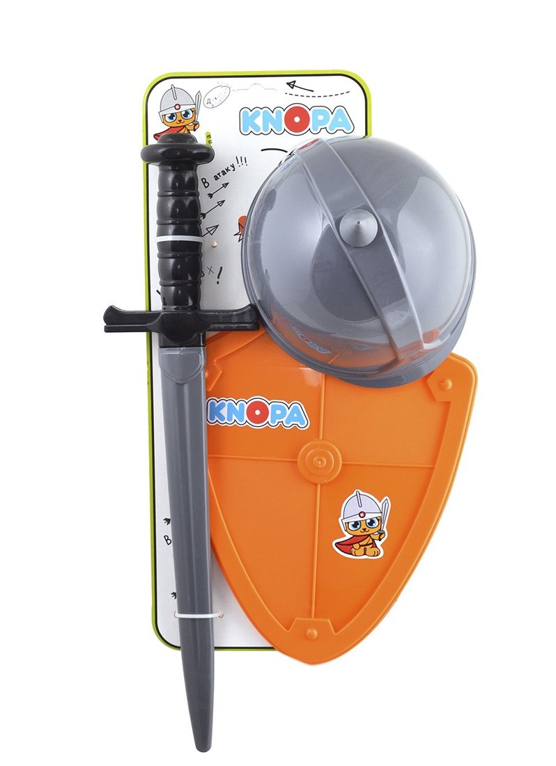 KNOPA. Набор оружия "Вояка" (шлем, щит и меч) арт.87015 /9 (Пластмастер)