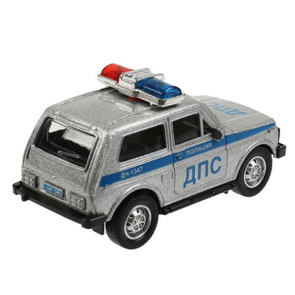 Machine en métal LADA ПОЛИЦИЯ 10 см, инерция, кор. Parc technologique dans le cor.2*96шт