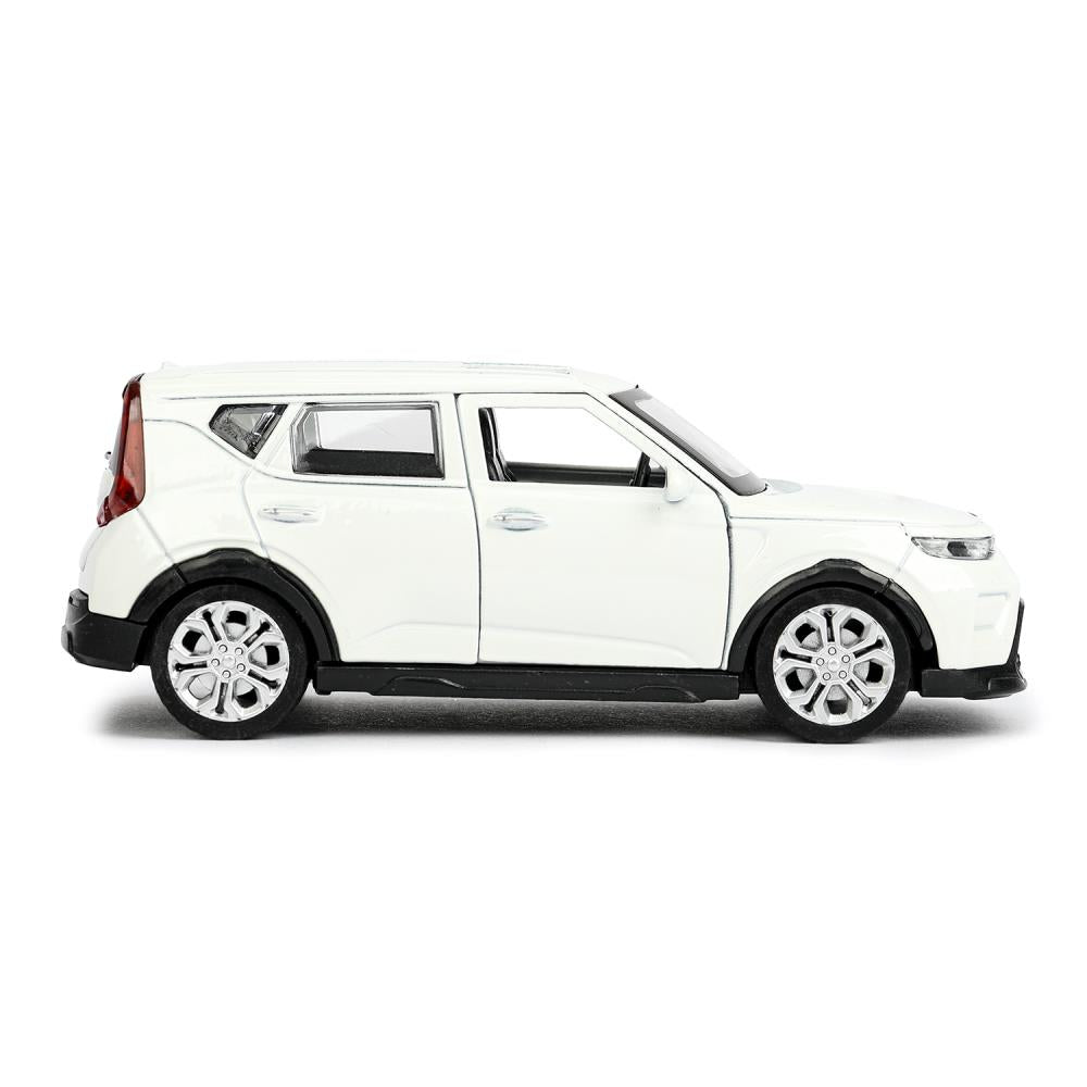 Машина металл KIA soul длина 12 см, двери, багаж., инерц, белый, кор. Технопарк в кор.2*36шт