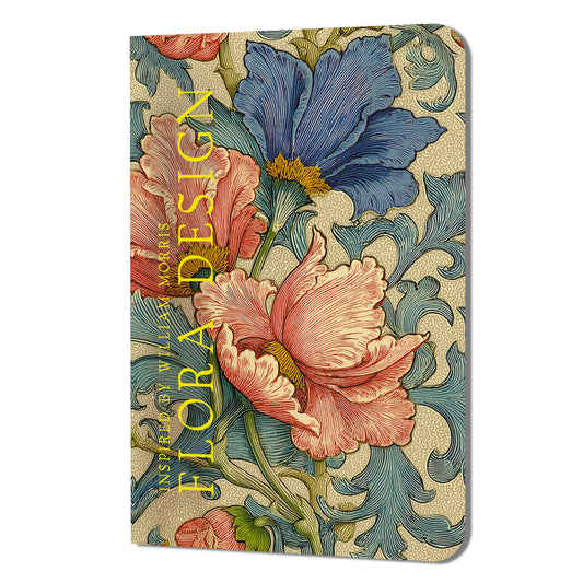 Контэнт.Блокнот Flora Design:Inspired by William Moppis (розовые и голубые цветы)