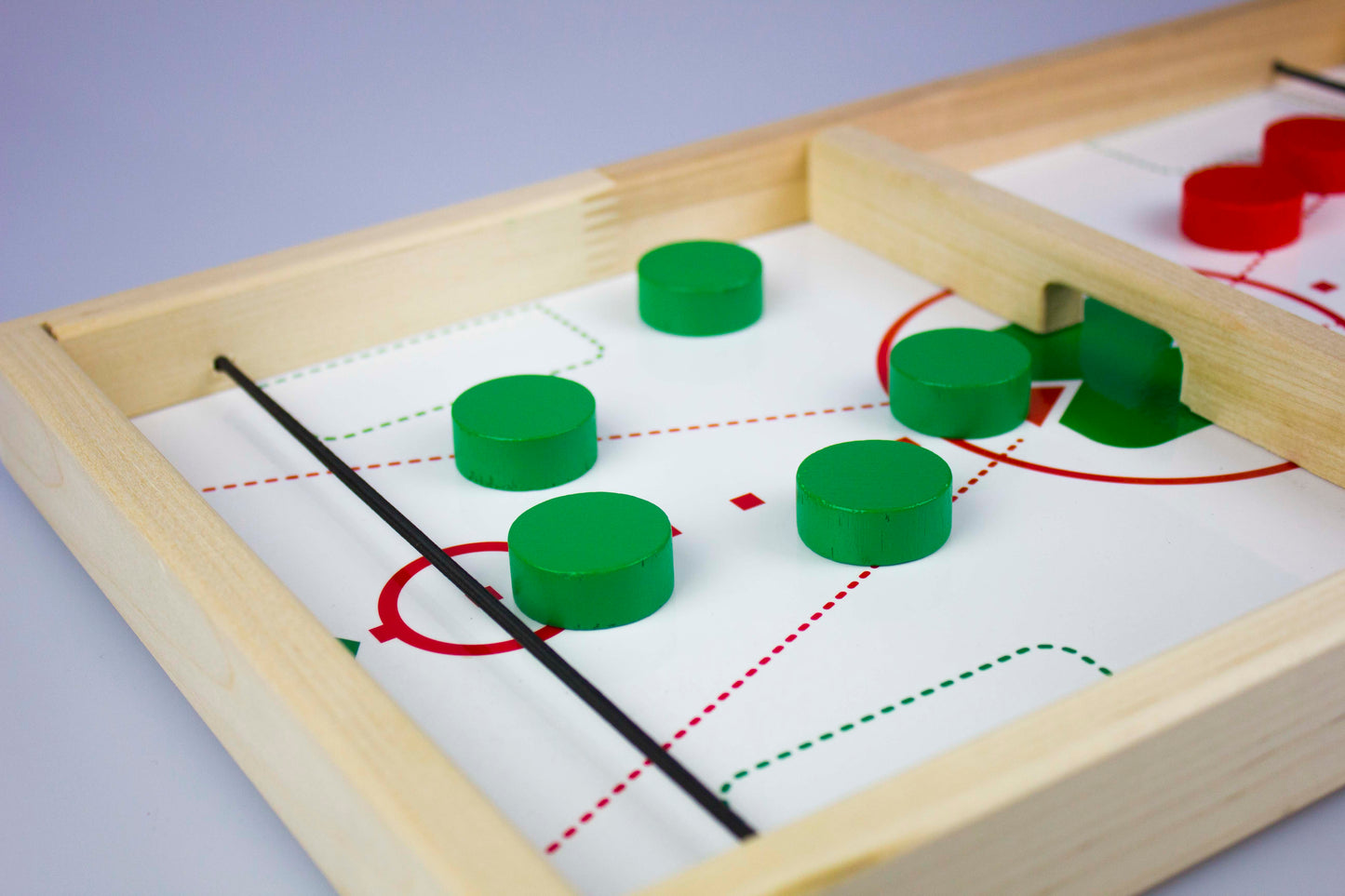 ДК.Настольная игра "Double Sling" (Дабл Слинг) (красные, зеленые фишки) (дерево) арт.02972