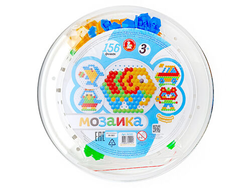 Mosaïque "Слоник" 156 эл (круглая пласт.коробка)